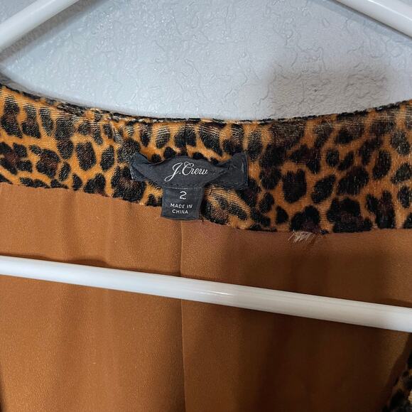 J.Crew Cheetah Leopard print wrap dress Size 2 - Picture 8 of 11